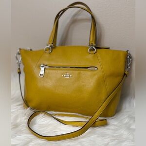 Coach Mustard Leather Satchel.#34340